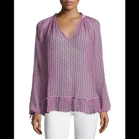 CALYPSO ST. BARTH Tunic SERMI Silk Blouse Bikini Cover-Up S Small Janeiro - Picture 4 of 9